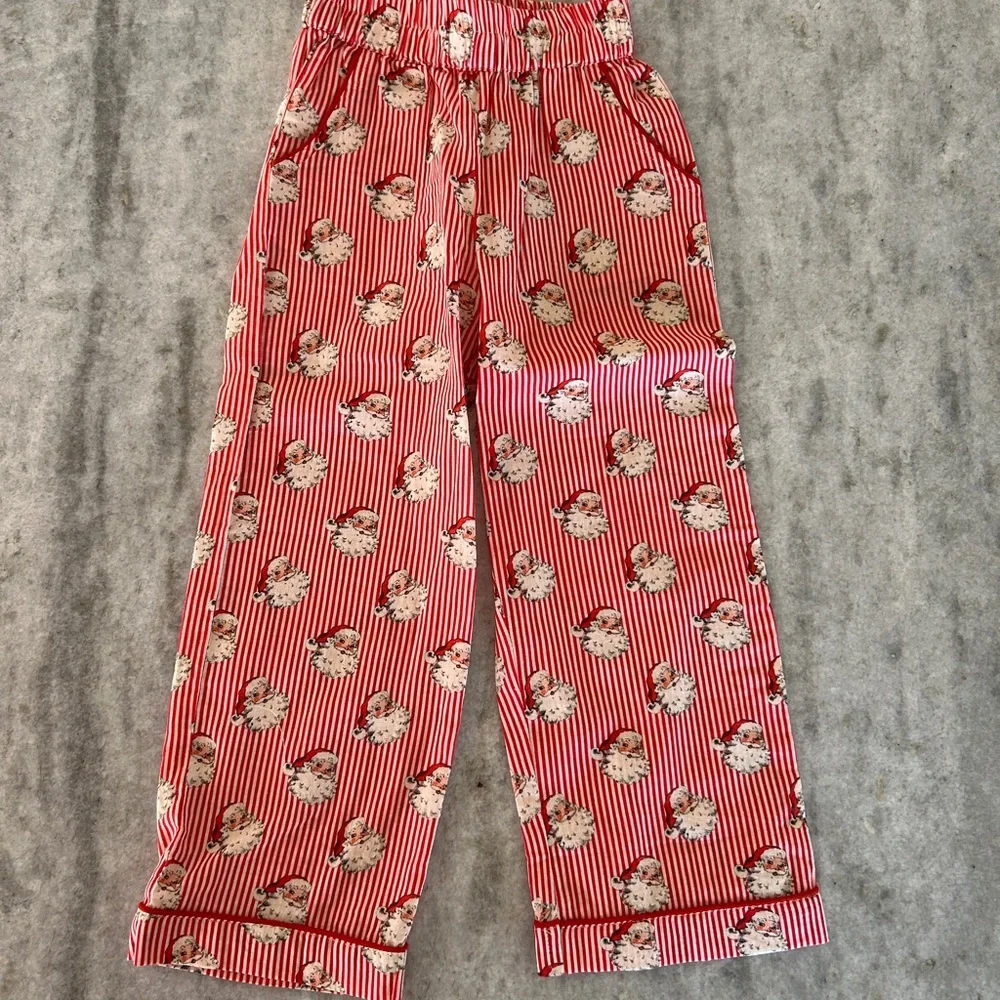 Smockingbird Vintage Red Striped Pajama Set - Classic Button-Up Size 5